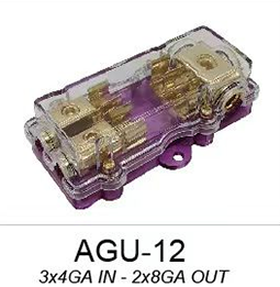 High Current Multi-channel Car Marine Audio AGU Fuse Holder
