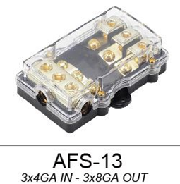 4-Way Low-Profile Dustproof Multi-circuit Mini ANL Fuse Holder